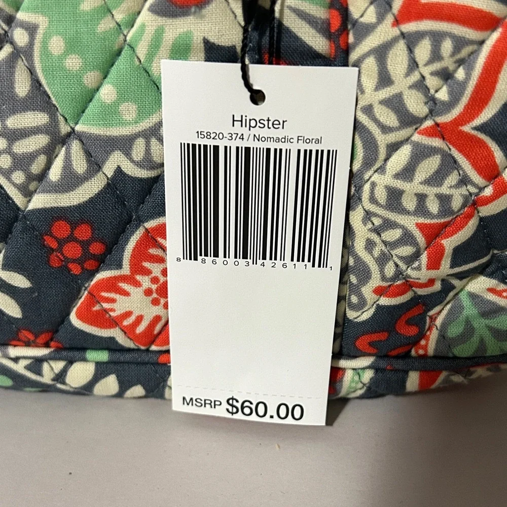 Vera Bradley Navy and Red‎ Floral Hipster Shoulder Bag
